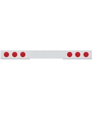 (BULK) CHROME 94" LONG 1 PIECE REAR LIGHT BAR W/ SIX 4" ROUND LIGHTS W/ STAINLESS STEEL BEZEL