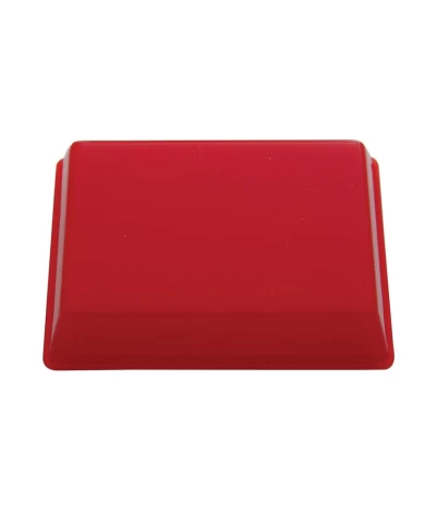 (BULK) DOME RECTANGULAR DOME LIGHT LENS - RED (BULK) DOME RECTANGULAR DOME LIGHT LENS - RED