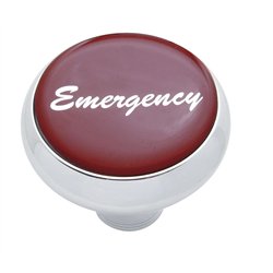 UP23416-"Emergency" Deluxe Air Valve Knob - Red Glossy Sticker