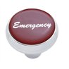 UP23416-"Emergency" Deluxe Air Valve Knob - Red Glossy Sticker