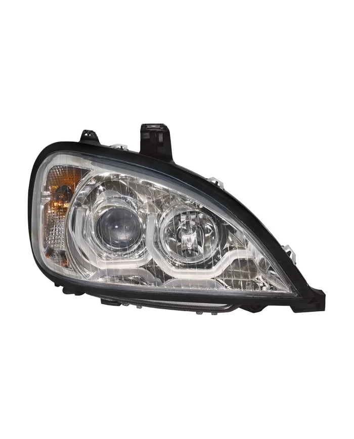(CBOX) 1996-2018 FREIGHTLINER COLUMBIA CHROME PROJECTION HEADLIGHT W/ DUAL FUNCTION LIGHT BAR - PASSENGER