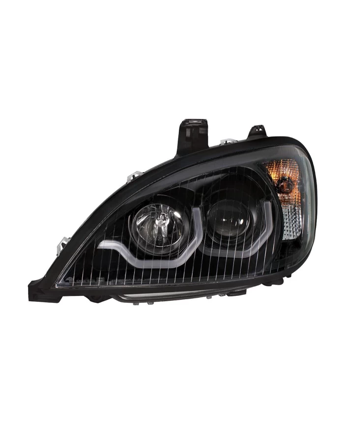 (CBOX) 1996-2018 FREIGHTLINER COLUMBIA "BLACKOUT" PROJECTION HEADLIGHT W/ DUAL FUNCTION LIGHT BAR - DRIVER