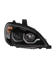 (CBOX) "BLACKOUT" 1996+ FREIGHTLINER COLUMBIA PROJECTION HEADLIGHT WITH DUAL FUNCTION AMBER LED LIGHT BAR - PASSENGER