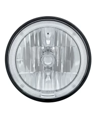 (BOX) 7" CRYSTAL 9007 HEADLIGHT WITH WITH AMBER LED HALO RING (BOX) 7" CRYSTAL 9007 HEADLIGHT WITH WITH AMBER LED HALO RING