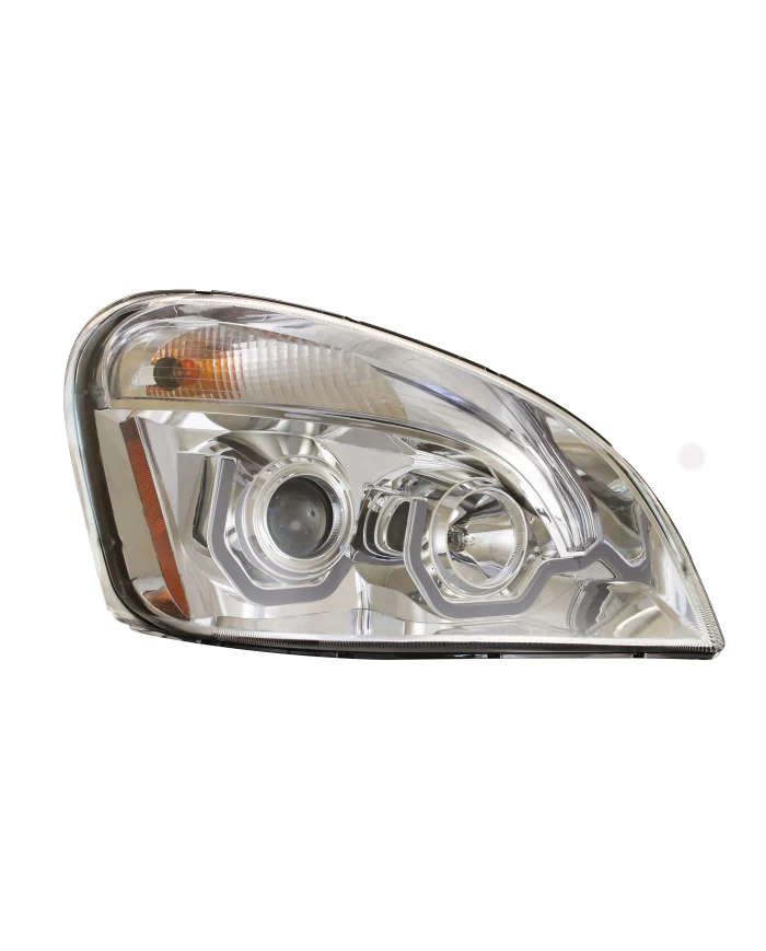 (BOX) CHROME FREIGHTLINER CASCADIA PROJECTION HEADLIGHT - PASSENGER (BOX) CHROME FREIGHTLINER CASCADIA PROJECTION HEADLIGHT - PASSENGER