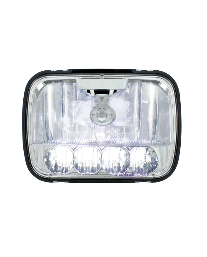 (BOX) 5 HIGH POWER LED 5" X 7" CRYSTAL HEADLIGHT (BOX) 5 HIGH POWER LED 5" X 7" CRYSTAL HEADLIGHT