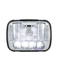(BOX) 5 HIGH POWER LED 5" X 7" CRYSTAL HEADLIGHT (BOX) 5 HIGH POWER LED 5" X 7" CRYSTAL HEADLIGHT