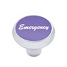 UP23433-"Emergency" Deluxe Air Valve Knob - Purple Aluminum Sticker
