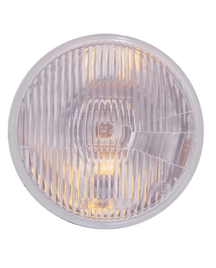 (BOX) 7" HEADLIGHT W/ 4 MICRO LED ACCENT LIGHT (HIGH & LOW BEAM) - AMBER (BOX) 7" HEADLIGHT W/ 4 MICRO LED ACCENT LIGHT (HIGH & LOW BEAM) - AMBER