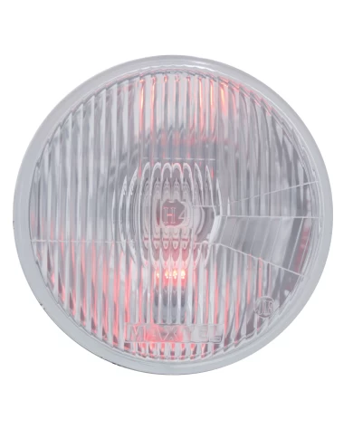 (BOX) 7" HEADLIGHT W/ 4 MICRO LED ACCENT LIGHT (HIGH & LOW BEAM) - RED (BOX) 7" HEADLIGHT W/ 4 MICRO LED ACCENT LIGHT (HIGH & LOW BEAM) - RED