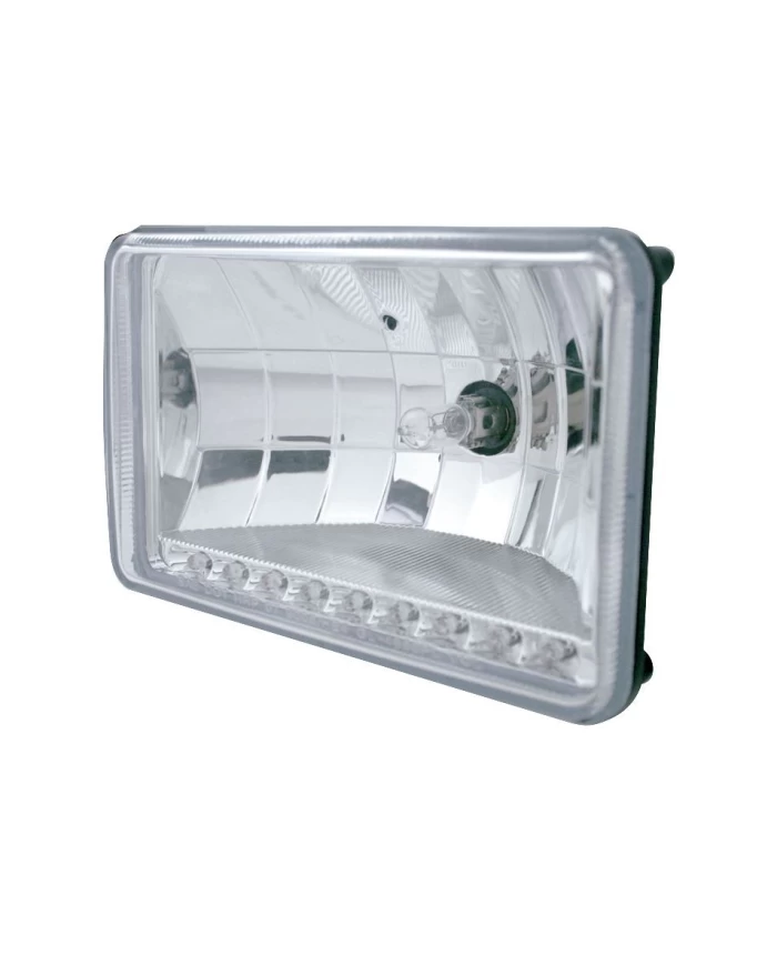 (BOX) 9 LED 6" X 4" RECTANGULAR LOW BEAM CRYSTAL HEADLIGHT - WHITE (BOX) 9 LED 6" X 4" RECTANGULAR LOW BEAM CRYSTAL HEADLIGHT - WHITE