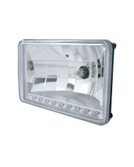 (BOX) 9 LED 6" X 4" RECTANGULAR LOW BEAM CRYSTAL HEADLIGHT - WHITE (BOX) 9 LED 6" X 4" RECTANGULAR LOW BEAM CRYSTAL HEADLIGHT - WHITE