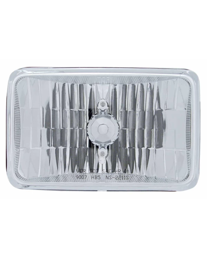 (BOX) 4" X 6" CRYSTAL RECTANGULAR HEADLIGHT (HIGH BEAM ONLY) - 9007