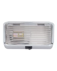 (BULK) 12 VOLT RECTANGULAR DOME LIGHT W/ 1156 BULB - CLEAR LENS (BULK) 12 VOLT RECTANGULAR DOME LIGHT W/ 1156 BULB - CLEAR LENS
