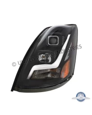 (BOX) BLACK 2004+ VOLVO VN/VNL PROJECTION HEADLIGHT - DRIVER