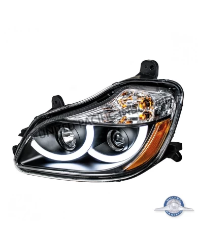 (CBOX) "BLACKOUT" PROJECTION HEADLIGHT WITH LED POSITION LIGHT FOR 2013+ KENWORTH T680 - DRIVER (CBOX) "BLACKOUT" PROJECTION HEADLIGHT WITH LED POSITION LIGHT FOR 2013+ KENWORTH T680 - DRIVER