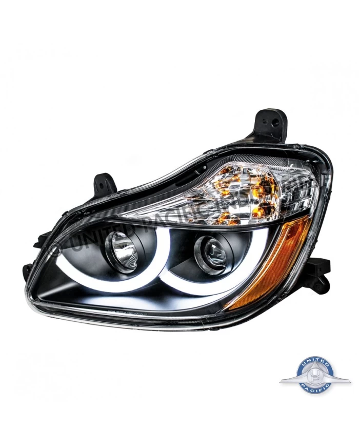 (CBOX) "BLACKOUT" PROJECTION HEADLIGHT WITH LED POSITION LIGHT FOR 2013+ KENWORTH T680 - DRIVER