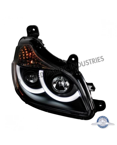 (CBOX) "BLACKOUT" PROJECTION HEADLIGHT WITH LED POSITION LIGHT FOR 2013+ KENWORTH T680 - PASSENGER (CBOX) "BLACKOUT" PROJECTION HEADLIGHT WITH LED POSITION LIGHT FOR 2013+ KENWORTH T680 - PASSENGER