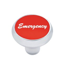 UP23434-"Emergency" Deluxe Air Valve Knob - Red Aluminum Sticker