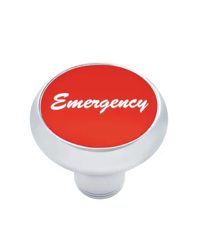 UP23434-"Emergency" Deluxe Air Valve Knob - Red Aluminum Sticker