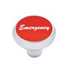 UP23434-"Emergency" Deluxe Air Valve Knob - Red Aluminum Sticker
