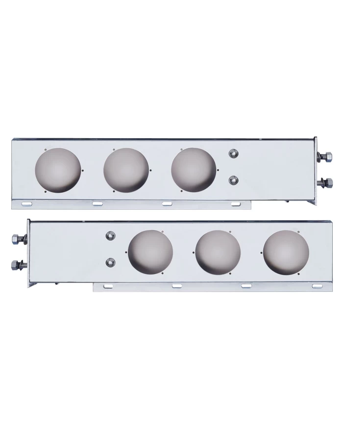 (2/BULK) CHROME SPRING LOADED REAR LED LIGHT BAR - 2 1/2" BOLT PATTERN