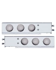 (2/BULK) CHROME SPRING LOADED REAR LED LIGHT BAR - 2 1/2" BOLT PATTERN