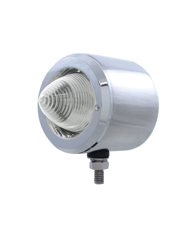 (BULK) STAINLESS STEEL DOUBLE FACE BRACKET W/ 9 AMBER/RED LED 2" BEEHIVE LIGHT - CLEAR LENS (BULK) STAINLESS STEEL DOUBLE FACE BRACKET W/ 9 AMBER/RED LED 2" BEEHIVE LIGHT - CLEAR LENS