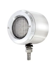 (BULK) STAINLESS STEEL DOUBLE FACE BRACKET W/ 13 AMBER/RED LED 2 1/2" FLAT LIGHT W/ BEZEL - CLEAR LENS (BULK) STAINLESS STEEL DOUBLE FACE BRACKET W/ 13 AMBER/RED LED 2 1/2" FLAT LIGHT W/ BEZEL - CLEAR LENS