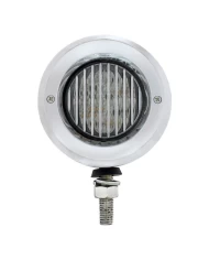 (BULK) STAINLESS STEEL DOUBLE FACE BRACKET W/ 13 AMBER/RED LED 2 1/2" FLAT LIGHT W/ BEZEL - CLEAR LENS (BULK) STAINLESS STEEL DOUBLE FACE BRACKET W/ 13 AMBER/RED LED 2 1/2" FLAT LIGHT W/ BEZEL - CLEAR LENS