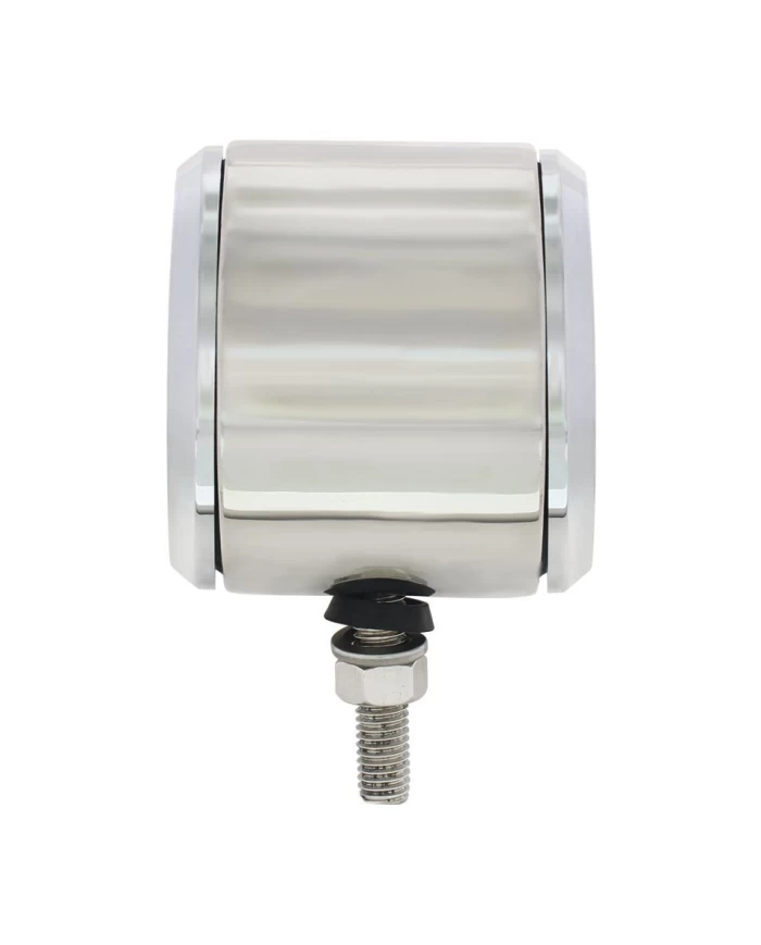 (BULK) STAINLESS STEEL DOUBLE FACE BRACKET W/ 13 AMBER/RED LED 2 1/2" FLAT LIGHT W/ BEZEL - CLEAR LENS (BULK) STAINLESS STEEL DOUBLE FACE BRACKET W/ 13 AMBER/RED LED 2 1/2" FLAT LIGHT W/ BEZEL - CLEAR LENS