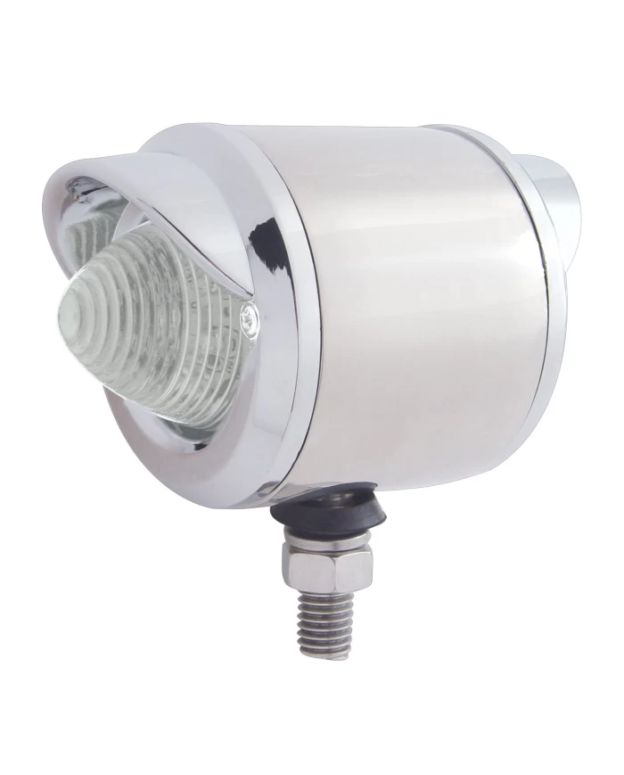 (BULK) STAINLESS STEEL DOUBLE FACE BRACKET W/ 13 AMBER/RED LED 2 1/2" BEEHIVE LIGHT W/ VISOR - CLEAR LENS (BULK) STAINLESS STEEL DOUBLE FACE BRACKET W/ 13 AMBER/RED LED 2 1/2" BEEHIVE LIGHT W/ VISOR - CLEAR LENS