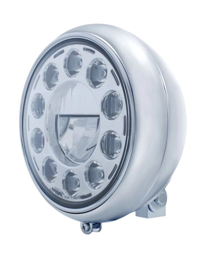 (BULK) LED 7" MOTORCYCLE HEADLIGHT WITH 11 HIGH POWER LED CRYSTAL BULB (BULK) LED 7" MOTORCYCLE HEADLIGHT WITH 11 HIGH POWER LED CRYSTAL BULB