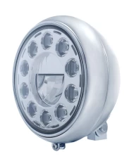 (BULK) LED 7" MOTORCYCLE HEADLIGHT WITH 11 HIGH POWER LED CRYSTAL BULB (BULK) LED 7" MOTORCYCLE HEADLIGHT WITH 11 HIGH POWER LED CRYSTAL BULB