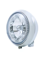 (BULK) CHROME 7" MOTORCYCLE HEADLIGHT WITH 34 WHITE AUXILIARY LED CRYSTAL BULB (BULK) CHROME 7" MOTORCYCLE HEADLIGHT WITH 34 WHITE AUXILIARY LED CRYSTAL BULB