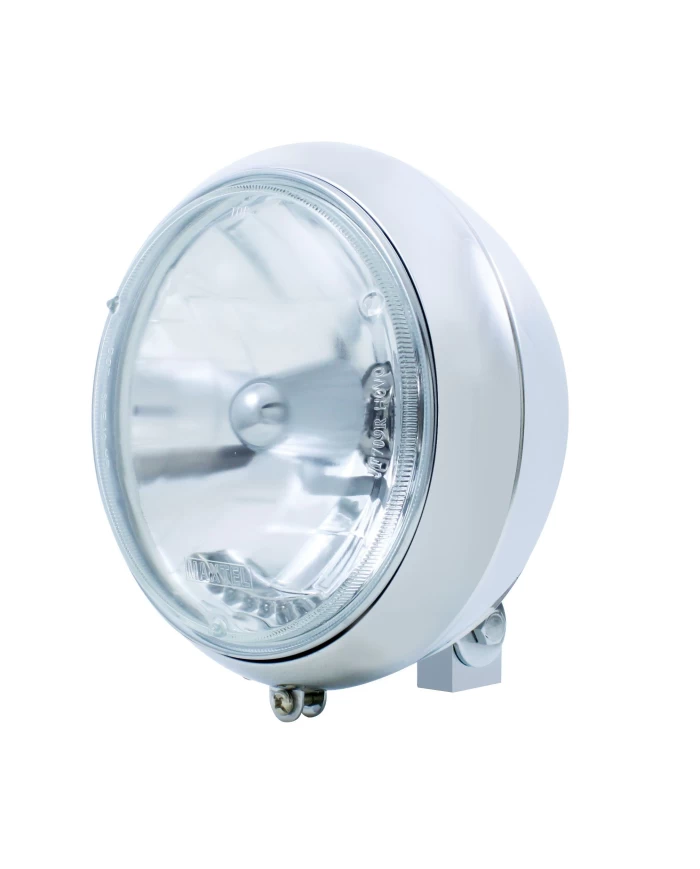(BULK) CHROME 7" MOTORCYCLE HEADLIGHT WITH 10 AMBER AUXILIARY LED CRYSTAL BULB (BULK) CHROME 7" MOTORCYCLE HEADLIGHT WITH 10 AMBER AUXILIARY LED CRYSTAL BULB