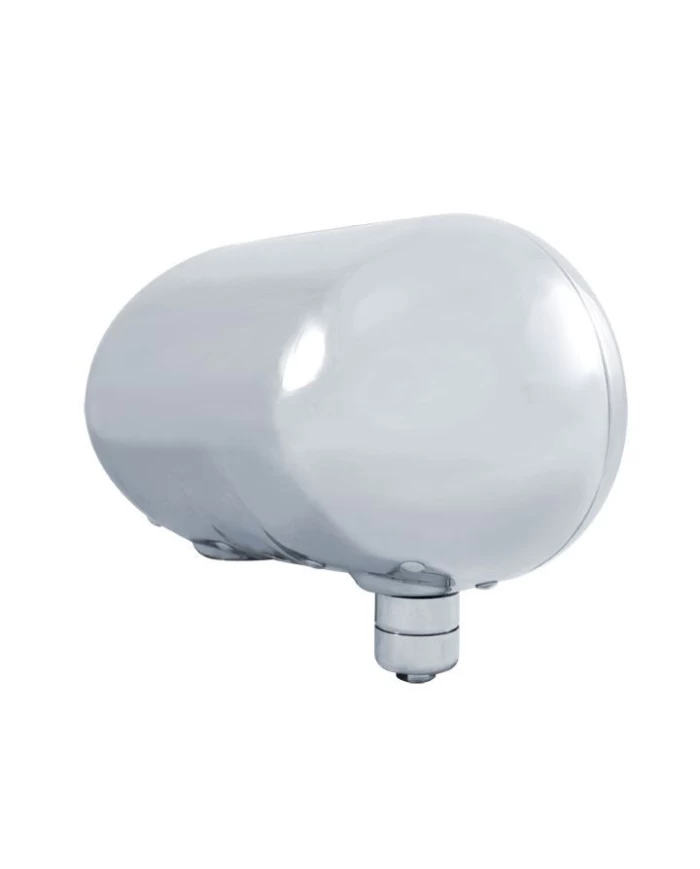 (BOX) 304 STAINLESS STEEL PETERBILT 359 CRYSTAL HALOGEN DUAL HEADLIGHT - DRIVER