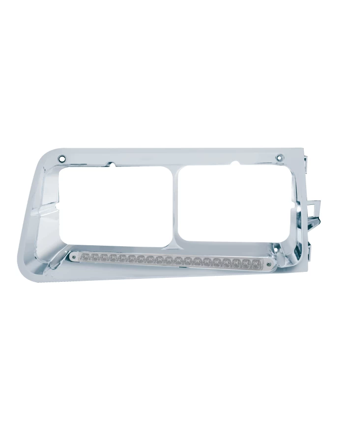 (BOX) LED FREIGHTLINER FLD DRIVER SIDE HEADLIGHT BEZEL WITH 19 LED 12" LIGHT BAR WITH REFLECTOR - AMBER LED/CLEAR LENS (BOX) LED FREIGHTLINER FLD DRIVER SIDE HEADLIGHT BEZEL WITH 19 LED 12" LIGHT BAR WITH REFLECTOR - AMBER LED/CLEAR LENS