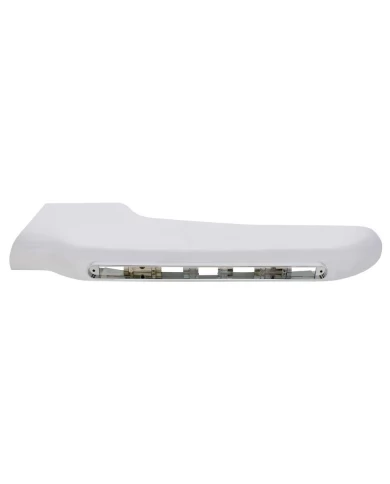 (BULK) CHROME PLASTIC PETERBILT FRONT FENDER COVER WITH LED CUTOUT - DRIVER (BULK) CHROME PLASTIC PETERBILT FRONT FENDER COVER WITH LED CUTOUT - DRIVER