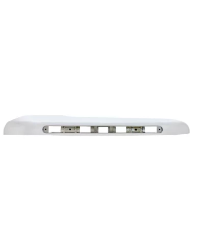 (BULK) CHROME PLASTIC PETERBILT FRONT FENDER COVER WITH LED CUTOUT - DRIVER (BULK) CHROME PLASTIC PETERBILT FRONT FENDER COVER WITH LED CUTOUT - DRIVER