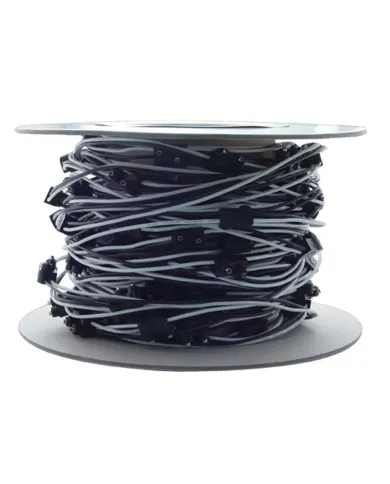 UP34241-100 Count 2-Prong Male Bullet Plugs 16G Wire Harness Roll - 100' W/12" Lead Between Plugs