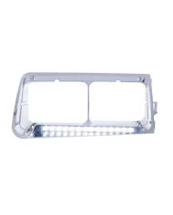 (BOX) LED FREIGHTLINER FLD PASSENGER SIDE HEADLIGHT BEZEL WITH 14 LED 12" LIGHT BAR - WHITE LED/CLEAR LENS (BOX) LED FREIGHTLINER FLD PASSENGER SIDE HEADLIGHT BEZEL WITH 14 LED 12" LIGHT BAR - WHITE LED/CLEAR LENS
