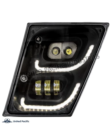 (CBOX) BLACKOUT HIGH POWER LED FOG LIGHT WITH LED DAYTIME RUNNING LIGHT & LED POSITION LIGHT FOR 2013-2017 VOLVO VN/VNL - DRIVER (CBOX) BLACKOUT HIGH POWER LED FOG LIGHT WITH LED DAYTIME RUNNING LIGHT & LED POSITION LIGHT FOR 2013-2017 VOLVO VN/VNL - DRIVER