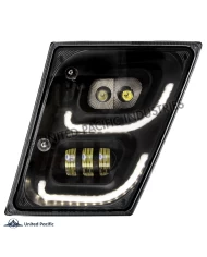 (CBOX) BLACKOUT HIGH POWER LED FOG LIGHT WITH LED DAYTIME RUNNING LIGHT & LED POSITION LIGHT FOR 2013-2017 VOLVO VN/VNL - DRIVER (CBOX) BLACKOUT HIGH POWER LED FOG LIGHT WITH LED DAYTIME RUNNING LIGHT & LED POSITION LIGHT FOR 2013-2017 VOLVO VN/VNL - DRIVER