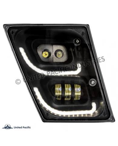 (CBOX) BLACKOUT HIGH POWER LED FOG LIGHT WITH LED DAYTIME RUNNING LIGHT & LED POSITION LT FOR 2013-2017 VOLVO VN/VNL - PASSENGER (CBOX) BLACKOUT HIGH POWER LED FOG LIGHT WITH LED DAYTIME RUNNING LIGHT & LED POSITION LT FOR 2013-2017 VOLVO VN/VNL - PASSENGER