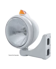 (BOX) S.S. "GUIDE" PETERBILT HEADLIGHT H4 HALOGEN W/ 5 AMBER LED VINTAGE 682-C SERIES 2 TOP MOUNT LIGHT - AMBER LENS (BOX) S.S. "GUIDE" PETERBILT HEADLIGHT H4 HALOGEN W/ 5 AMBER LED VINTAGE 682-C SERIES 2 TOP MOUNT LIGHT - AMBER LENS