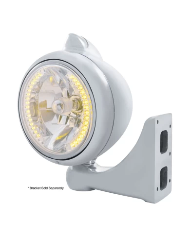 (BOX) S.S. "GUIDE" PETERBILT HEADLIGHT 34 AMB LED CRYSTAL HALOGEN W/ 5 AMB LED VINTAGE 682-C SERIES 2 TOP MOUNT LIGHT - CLEAR LE (BOX) S.S. "GUIDE" PETERBILT HEADLIGHT 34 AMB LED CRYSTAL HALOGEN W/ 5 AMB LED VINTAGE 682-C SERIES 2 TOP MOUNT LIGHT - CLEAR LE