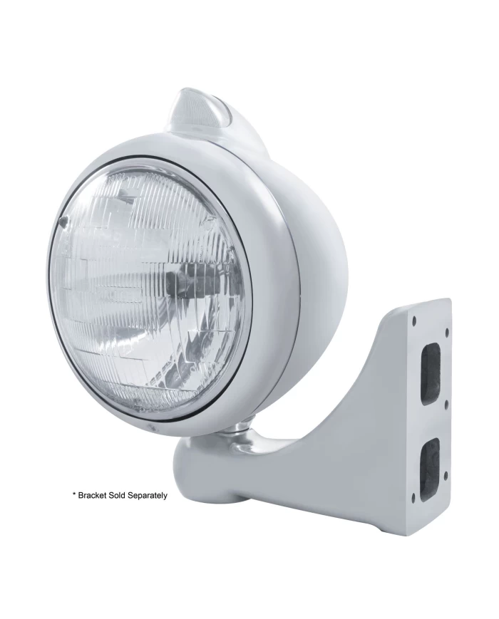 (BOX) CR. "GUIDE" PETERBILT HEADLIGHT H6024 HALOGEN W/ 5 AMBER LED VINTAGE 682-C SERIES 2 TOP MOUNT LIGHT - CLEAR LENS (BOX) CR. "GUIDE" PETERBILT HEADLIGHT H6024 HALOGEN W/ 5 AMBER LED VINTAGE 682-C SERIES 2 TOP MOUNT LIGHT - CLEAR LENS