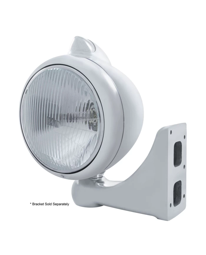 (BOX) CR. "GUIDE" PETERBILT HEADLIGHT H4 HALOGEN W/ 5 AMBER LED VINTAGE 682-C SERIES 2 TOP MOUNT LIGHT - CLEAR LENS (BOX) CR. "GUIDE" PETERBILT HEADLIGHT H4 HALOGEN W/ 5 AMBER LED VINTAGE 682-C SERIES 2 TOP MOUNT LIGHT - CLEAR LENS