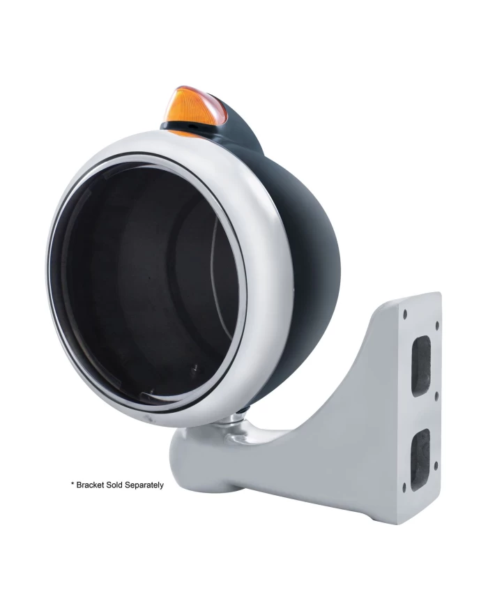 (BOX) BLK. "GUIDE" PETERBILT HEADLIGHT W/ 5 AMBER LED VINTAGE 682-C SERIES 2 TOP MOUNT LIGHT - AMBER LENS (BOX) BLK. "GUIDE" PETERBILT HEADLIGHT W/ 5 AMBER LED VINTAGE 682-C SERIES 2 TOP MOUNT LIGHT - AMBER LENS